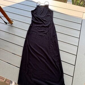 Black Midi Dress with Spaghetti Straps (Future Collective Size XS)